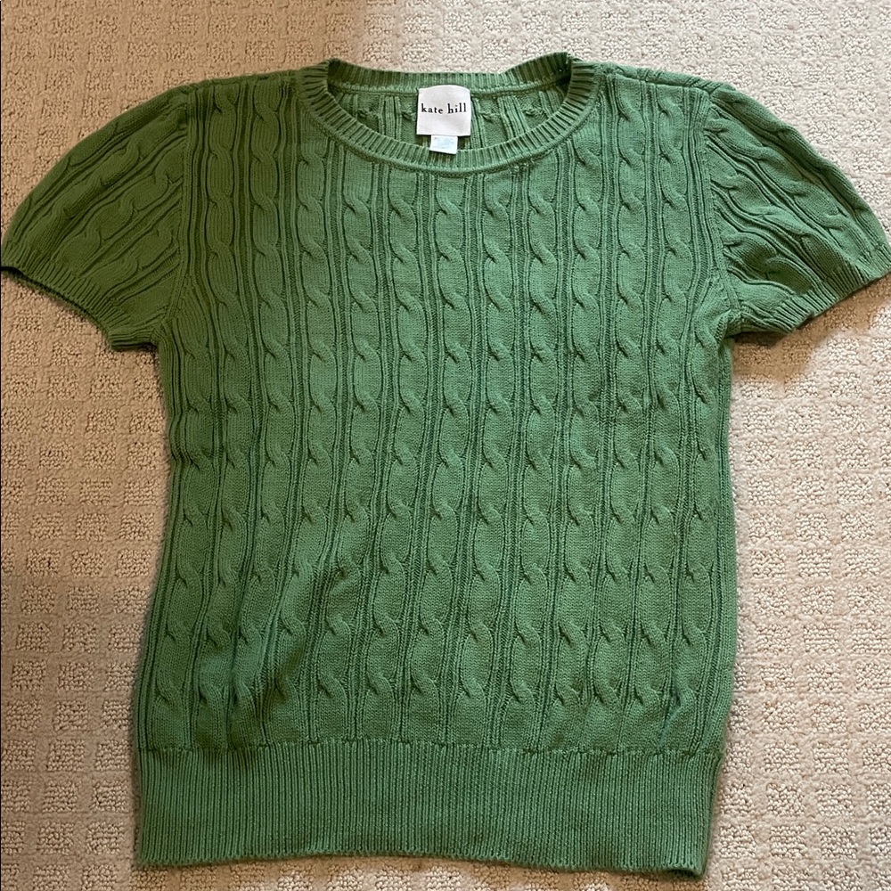 Kate Hill Green Knit Sweater